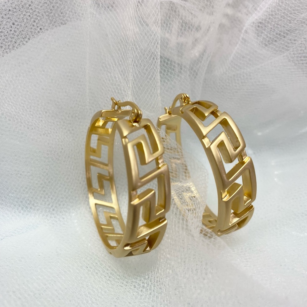 Elegant Gold Tone Hoop Earrings (NWOT)